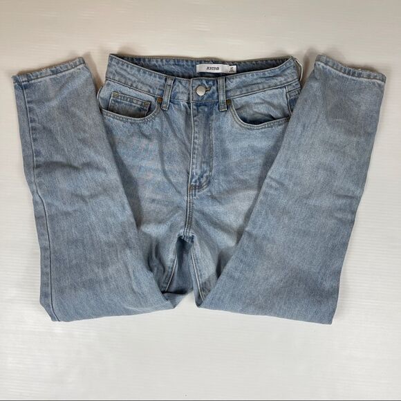 JUSTFAB Jeans Light Blue Wash Mom Boyfriend High Rise Jean Women's 27 - Picture 2 of 10